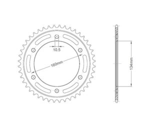 Γρανάζι Τροχού RK B5010 (1307)-T41 CBR1000RR'08-16,CBR600RR'07-10