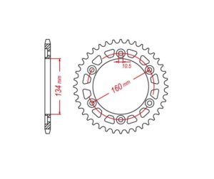 Γρανάζι Τροχού RK A4756 (1308)-T42 Αλουμ. CBR600RR'07-16,CBR900-1000RR'08-16