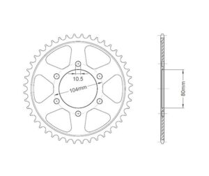 Γρανάζι Τροχού RK B5082-T40 (1489) ZX7R,ZX9R ED BLACK,KL1000VERSYS'12-16,Z1000'07-14