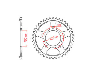 Γρανάζι Τροχού TEC 2058THF-T44 SL750 SHIVER '07-08