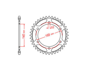 Γρανάζι Τροχού TEC 2124C-T41 F650GS'08