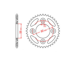 Γρανάζι Τροχού T35/428 ANF125INNOVA