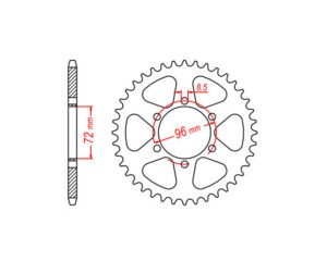 Γρανάζι Τροχού 0820/T42 DR250(SA04242 502-03-004242)