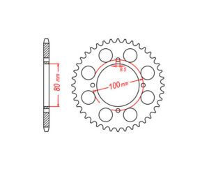 Γρανάζι Τροχού 0819/T39 RG250(SA04141)