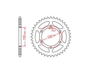 Γρανάζι Τροχού 0486/T45 GRX250(KA033)