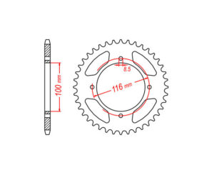 Γρανάζι Τροχού 0461/T49 KX80(KA011)