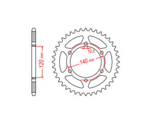 Γρανάζι Τροχού 0498/T40 ZX-6R(KA05240 502-04-005240)