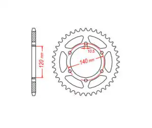 Γρανάζι Τροχού 0498/T40 ZX-6R(KA05240 502-04-005240)
