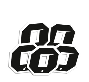 Αυτοκόλλητα UFO AD02481#K0 H.10 RACING ΝO. 0  Μαύρα