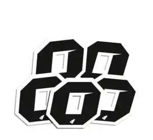 Αυτοκόλλητα UFO AD02481#K0 H.10 RACING ΝO. 0  Μαύρα