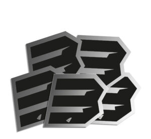 Αυτοκόλλητα UFO AD02481#KS3 H.10 RACING ΝO. 3  Μαύρα Ασημί