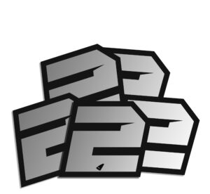 Αυτοκόλλητα UFO AD02481#S2 H.10 RACING ΝO. 2  Ασημί