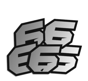 Αυτοκόλλητα UFO AD02481#S6 H.10 RACING ΝO. 6  Ασημί