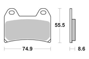 Τακάκια SBS 706RST FA244 FR XT660X' 04-13,RSV1000MILLE/TUONO'97-13,F800'06-14,690DUKE'12-19,1050/1190/1290ADVENTURE