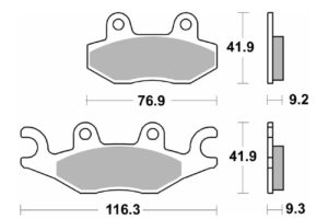 Τακάκια SBS 878SI FA484 FR. PGO