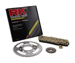 RK KIT Αλυσίδα-Γρανάζια 15/44  GS428HSB X 120L Χρυσή GTR150