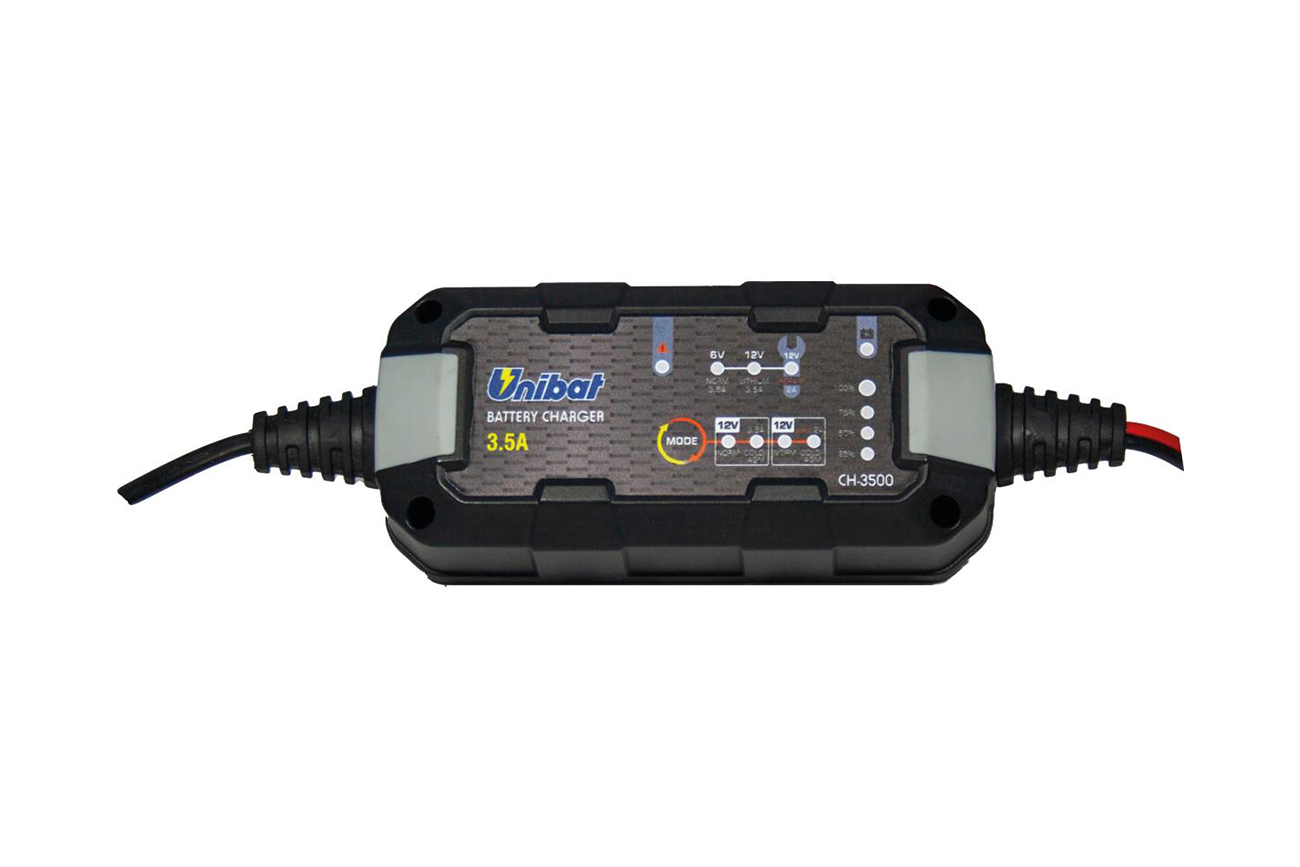 Φορτιστής Μπαταρίας Όλων των Τύπων 3.5A 6V/12V UNIBAT CH-3500 (& Συντηρητής) LITHIUM,LEAD ACID,AGM,GEL