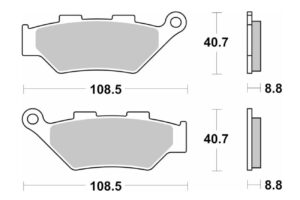 Τακάκια SBS 983HS FA??? FR IMPERIALE400,LEONCINO500T,TRK502X,TRK702X