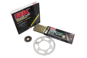 RK KIT Αλυσίδα-Γρανάζια 16/43 GB525XRE-108L Χρυσή Αλυσ. MT-07'14-24
