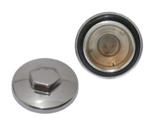 Τάπα Βαλβίδων Απλή Χρώμιο C50,ολα Τα Σκούτερ