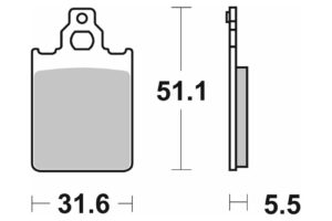 Τακάκια SBS 117HF SFA186 SCOOTER 50-124CCM