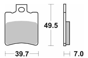 Τακάκια SBS 143HM FA193 SCOOTER 50-124CCM