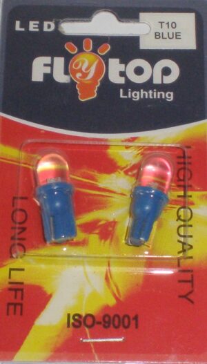 LED Λάμπες T10 Μίνι Μπλέ (2τμχ/Σετ)