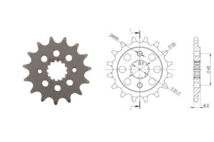 Γρανάζι Κίνησης SUPERSPROX/CST-512-15T DL650V-STROM'04-18,GSF650BANDIT'05-13,GSX750'89-97,YZF600'94-07,900/1000Z'10-18