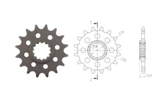 Γρανάζι Κίνησης SUPERSPROX/CST-1579-16T (520CONV.) MT07/09/01/10'14-18,YZF1000R1'98-18,XJR1300'02-18