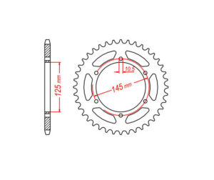 Γρανάζι Τροχού RK B4011 (855) T46 XTZ750 SUPER TENERE '89-00