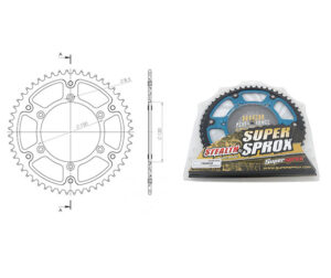 Γρανάζι Τροχού SUPERSPROX/RST-245-50T STEALTH-Μπλε YZF250'05-17