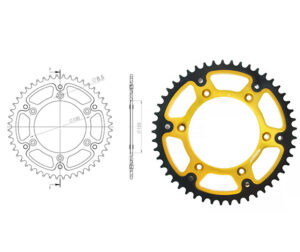 Γρανάζι Τροχού SUPERSPROX/RST-990-49T STEALTH-Χρυσό  (JT897) KTM/EXC-F350