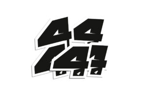 Αυτοκόλλητα UFO AD02481#K4 H.10 RACING Νο. 4  Μαύρα