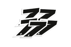 Αυτοκόλλητα UFO AD02481#K7 H.10 RACING Νο. 7  Μαύρα