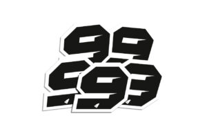 Αυτοκόλλητα UFO AD02481#K9 H.10 RACING Νο. 9  Μαύρα