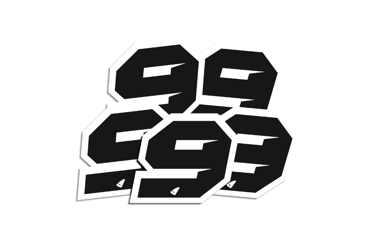 Αυτοκόλλητα UFO AD02481#K9 H.10 RACING Νο. 9 Μαύρα