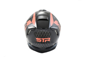 STR Κράνος Κλειστό R1-GEAR Γραφικά Μαύρο Πορτοκαλί PINLOCK READY