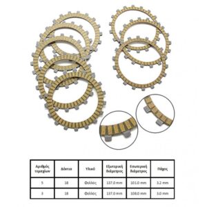 ΔΙΣΚΟΙ ΣΥΜΠΛΕΚΤΗ BMW R1200GS/RT 12>18 JAP