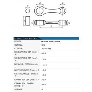 ΜΠΙΕΛΑ HONDA XR250R (ΚΚ1) TKRJ