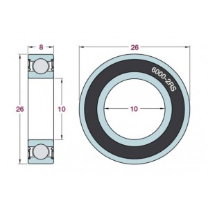 ΡΟΥΛΕΜΑΝ 6000 2RS (10x26x8) KOYO JAP - Image 2