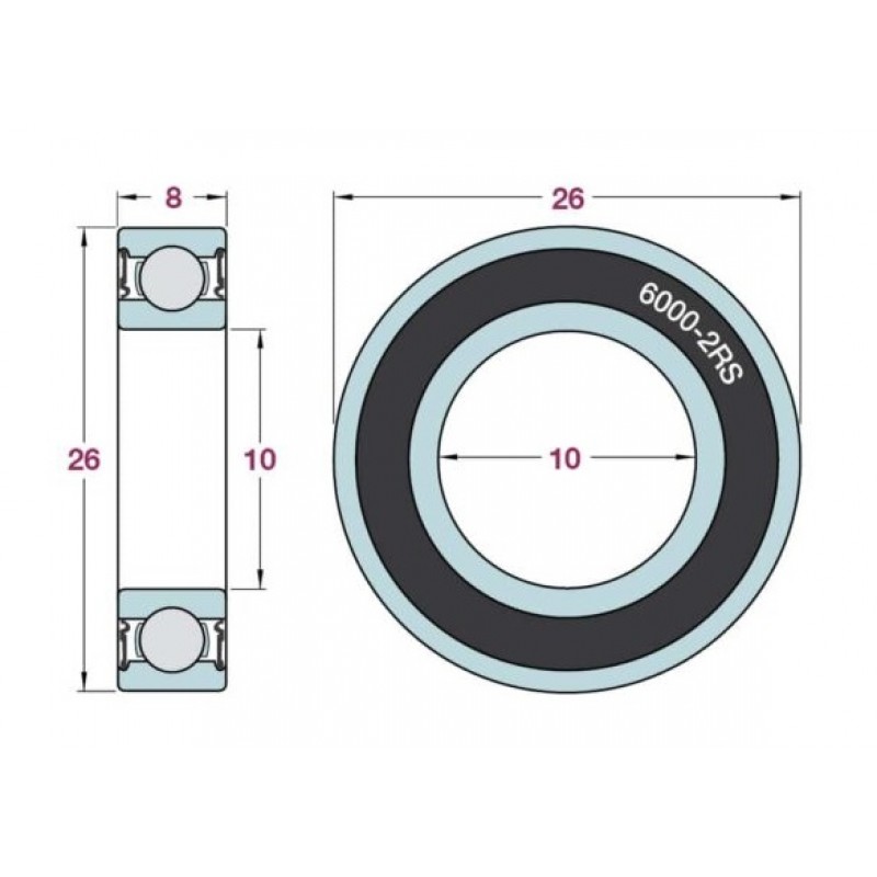 ΡΟΥΛΕΜΑΝ 6000 2RS (10x26x8) KOYO JAP