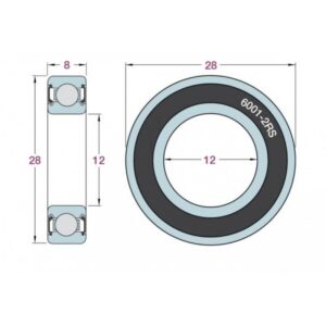 ΡΟΥΛΕΜΑΝ 6001 2RS (12x28x8) KOYO/NTN JAP
