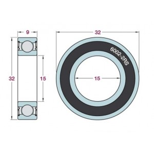 ΡΟΥΛΕΜΑΝ 6002 2RS (15x32x9) KOYO JAP - Image 2