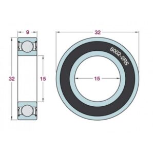 ΡΟΥΛΕΜΑΝ 6002 2RS (15x32x9) KOYO JAP