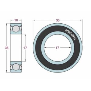ΡΟΥΛΕΜΑΝ 6003 2RS (17x35x10) KOYO JAP