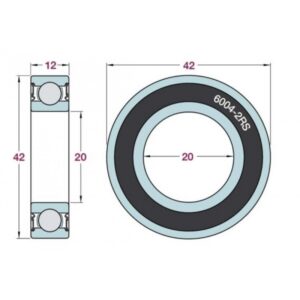 ΡΟΥΛΕΜΑΝ 6004 2RS (20x42x12) NTN JAP