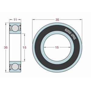 ΡΟΥΛΕΜΑΝ 6202 2RS (15x35x11) KOYO/NTN JAP