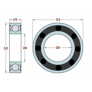 ΡΟΥΛΕΜΑΝ 6304 2RS (20x52x15) KOYO JAP