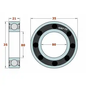 ΡΟΥΛΕΜΑΝ 6307 C3 (35x80x21) KOYO XT600 JAP - Image 2