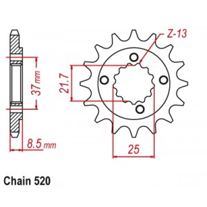 ΓΡΑΝΑΖΙ HONDA XR600/XLV400 Τ15 ΙΤΑΛ.